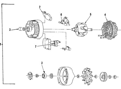 GM 1989719 Brush,Generator (W/Holder)