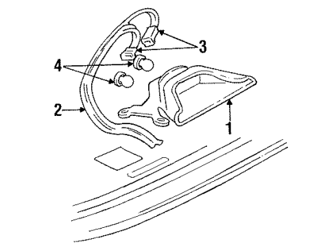 GM 5978067 Lamp Assembly, High Mount Stop