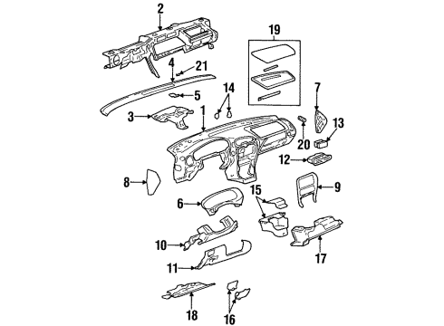 GM 10279772 Panel Assembly, Instrument Panel Upper Trim *Neutral