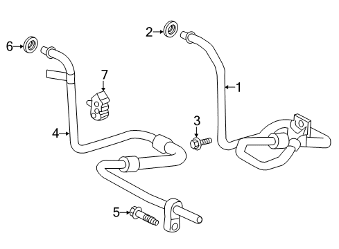 GM 23498737 Transmission Fluid Cooler Inlet & Outlet Pipe Assembly