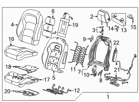 GM 84369817 Heater Assembly, F/Seat Cush