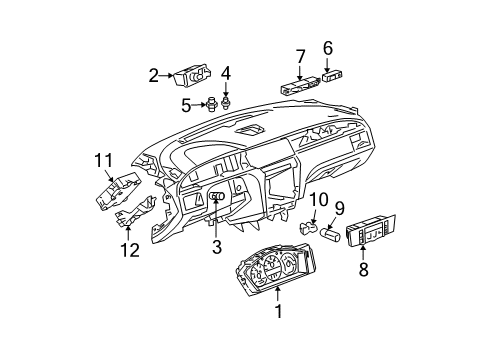 GM 25845879 Heater & Air Conditioner Control Assembly (W/ Rear Window Defogger