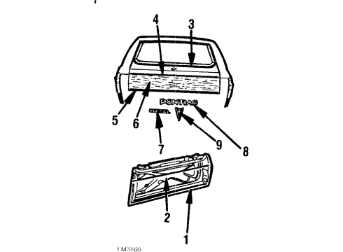 GM 9637386 Molding,Lift Gate Transfer Upper Finish