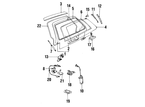 GM 20509469 Hinge Assembly, Lift Gate Window