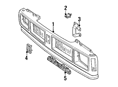 GM 15636142 Radiator Grille Emblem Kit