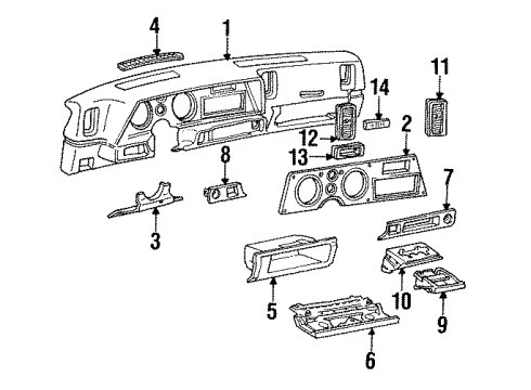 GM 14063217 Plate, Instrument Panel Accessory Trim