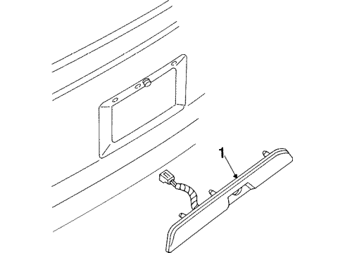 GM 10135757 Molding Assembly, Rear License Lamp *Colonial Oak