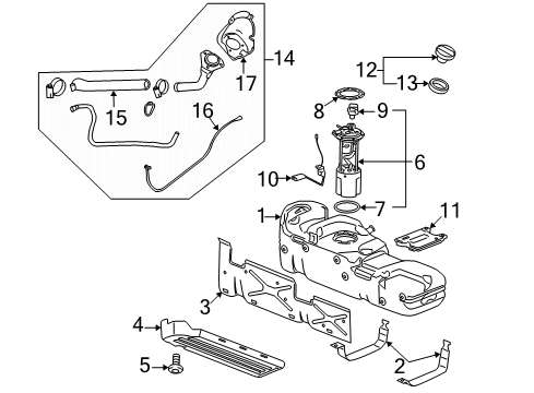 GM 19368762 Fuel Tank Fuel Pump Module KIT (W/O Fuel Lvl Sen)