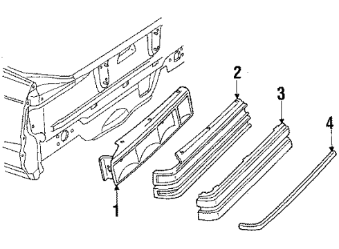 GM 16502788 Bezel Asm,Tail Lamp & Side Marker Lamp