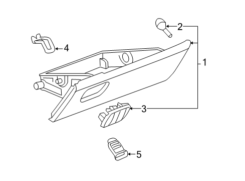 GM 22675838 Handle Asm,Instrument Panel Compartment Door Latch Release *Gray