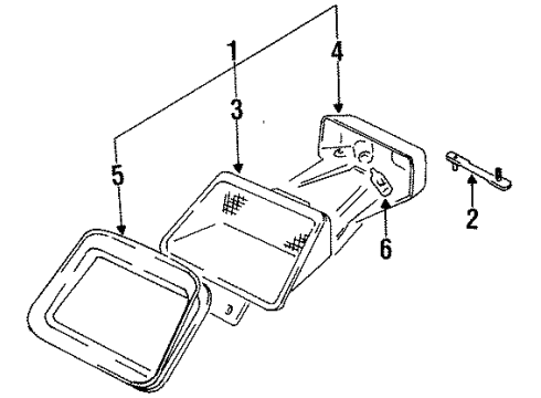 GM 96063700 Housing, High Mount Stop Lamp