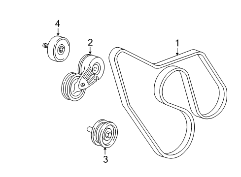 GM 12569435 Belt, Fan & Water Pump & Generator & P/S Pump