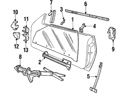 GM 12360576 Molding Asm,Front Side Door Upper