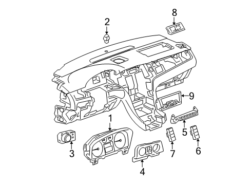 GM 25936297 Heater & Air Conditioner Control Assembly (W/ Driver Seat & P