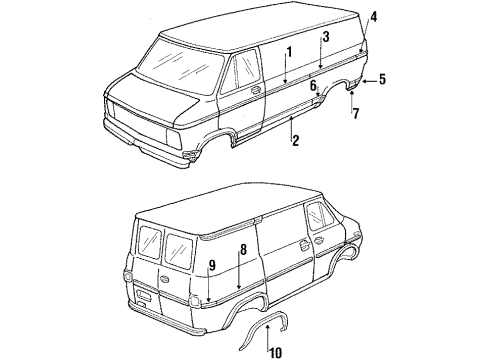 GM 14021590 Molding, Body Side Rear, Right