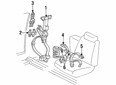 GM 12508330 Belt Kit, Driv Seat Buckle Side*Black