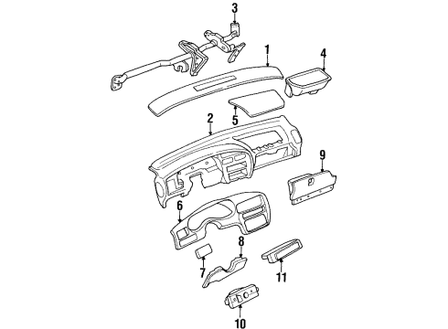 GM 16171224 Heater & Air Conditioner Control Assembly