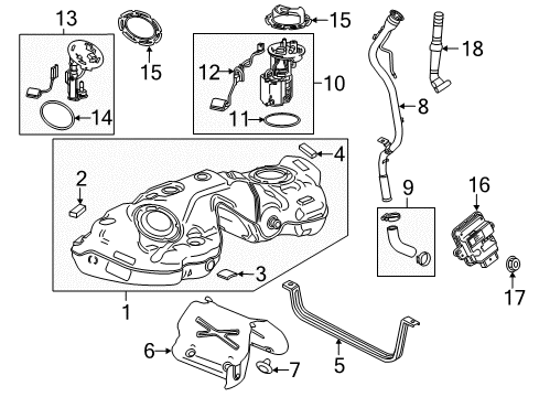 GM 13516540 Fuel Tank Fuel Pump Module Kit (W/O Fuel Level Sensor)