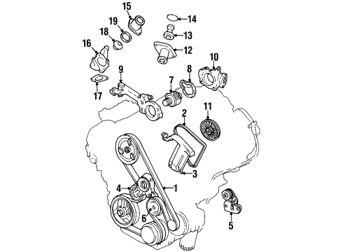 GM 3522957 Gasket,Engine Coolant Thermostat Housing