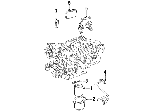 GM 22547915 BRACKET, Emission Control System