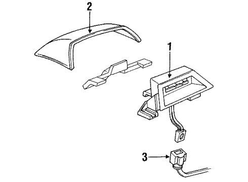 GM 5977214 Lamp Assembly, High Mount Stop *Black