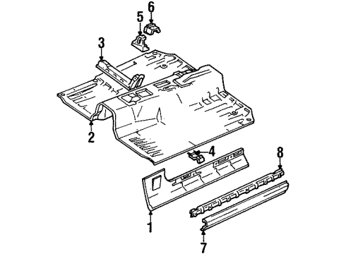 GM 91174088 PANEL, Floor And Toe Panel