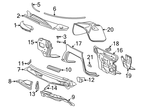 GM 12389631 Seal,Engine Cover <Use 1C1K 4400B>