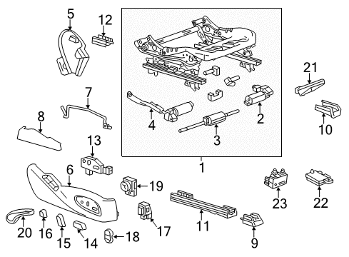 GM 22882882 Bracket, Front Seat Adjuster Memory Module