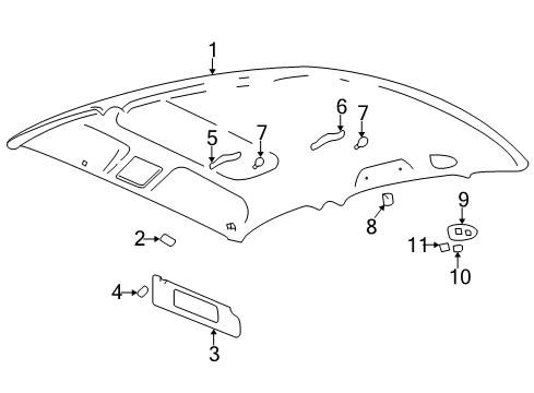 GM 12480967 Switch Asm,Quarter Reading Lamp