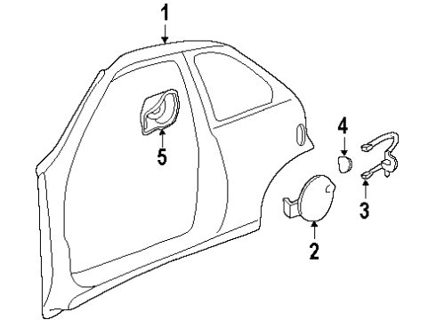 GM 30013513 Housing,Fuel Tank Filler Door Hinge