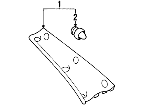 GM 94859628 Panel,Quarter Upper Trim *Neutral