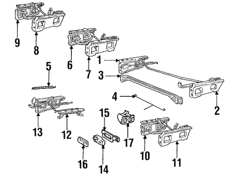 GM 15975317 Riser Assembly, Passenger Seat Outer (W/ Adjuster) *Gray M