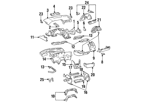 GM 10210760 Bolster, Instrument Panel Pass Knee