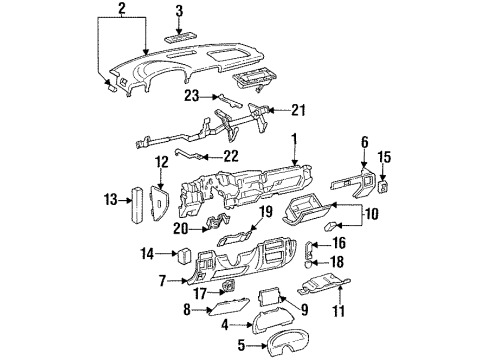 GM 10251537 Deflector, Instrument Panel Driver Knee Bolster *Black