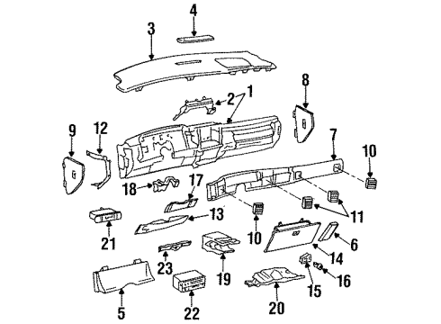 GM 16064973 Heater & Air Conditioner Control Blower Switch