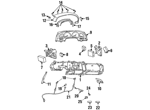 GM 25617979 Deflector Assembly, Instrument Panel Center Air Outlet *Mushroom