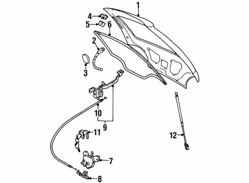 GM 30013622 Hinge,Rear Compartment Lid