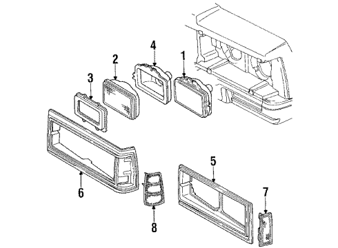 GM 14015122 Bezel,Headlamp