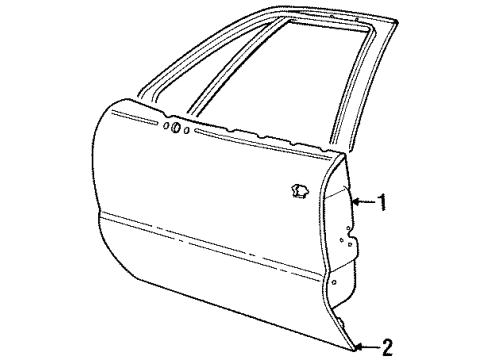 GM 25606128 Weatherstrip Assembly, Front Side Door *Gray E