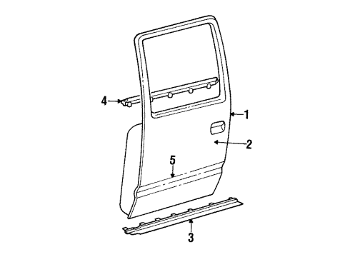 GM 15998140 Seal Assembly, Rear Side Door Lower