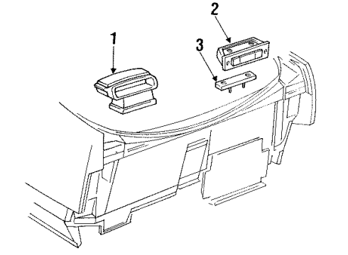 GM 16508281 Lamp Assembly, Stop High Level *Black