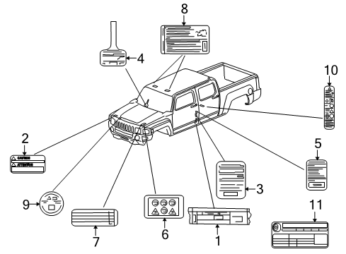 GM 94701911 Label, Trailer Hitch Load Information