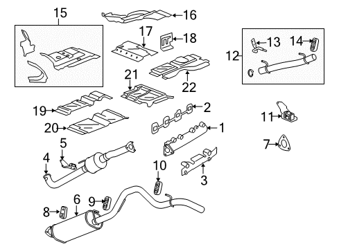 GM 15296921 Exhaust Muffler Assembly (W/ Exhaust Pipe & Tail Pipe)