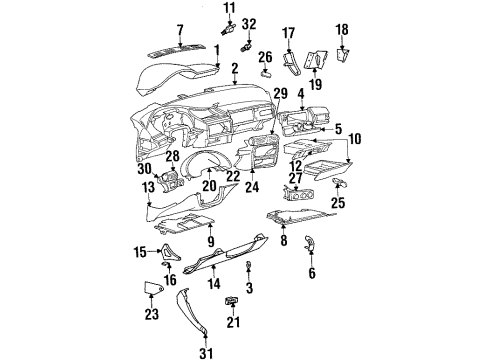 GM 16184483 Heater & Air Conditioner Control Assembly