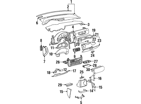 GM 21031071 Heater & Air Conditioner Control Assembly