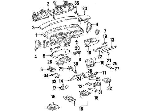 GM 16211493 Heater & Air Conditioner Control Assembly