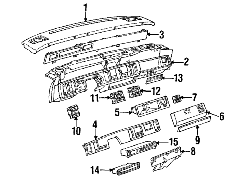 GM 10147122 Compartment, Instrument Panel Center