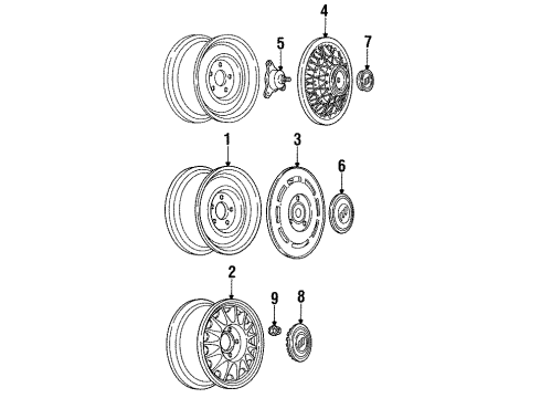 GM 10194330 Wheel Trim CAP(Tire & Wheel Drawing/Original Housed