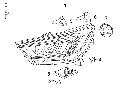 GM 42590334 Headlamp Kit, Front (Service)