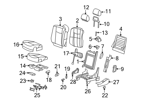 GM 88992551 Motor Asm,Driver Seat Adjuster Actuator (Vertical RH Rear/LH Front W/Mem)